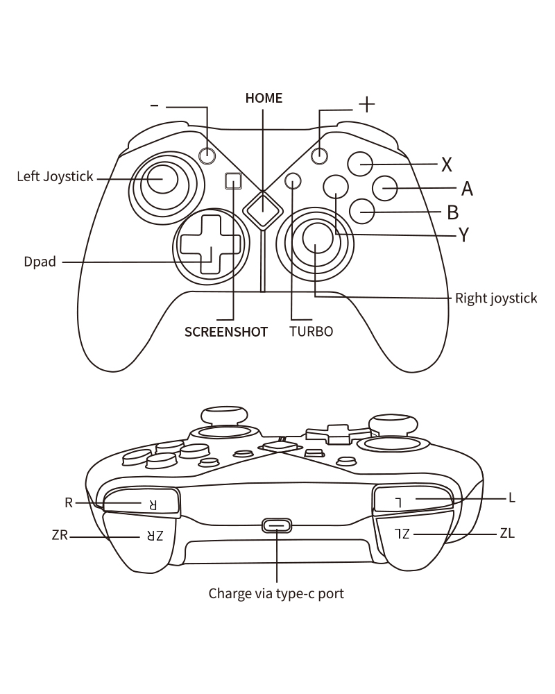 NS5 gamepad structure